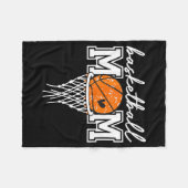 Retro-Basketball-Mutter Mama lustige Mutter Spielt Fleecedecke (Vorderseite (Horizontal))