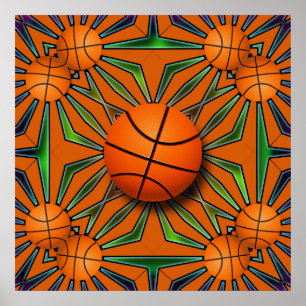 RETRO BASKETBALL-PLAKAT POSTER