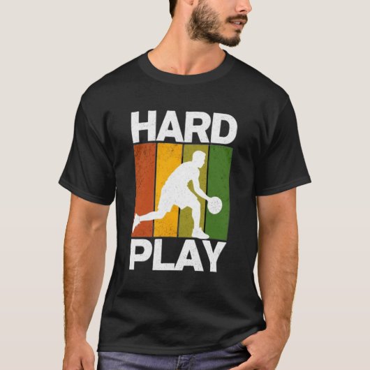 Retro Basketball Player Dynamic Action T - Shirt (Vorderseite)