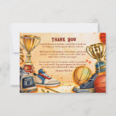 Retro-Basketball-Trophäe Geburtstag Dankeskarte (Vorderseite)