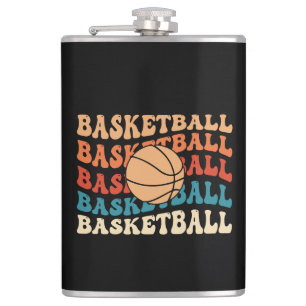Retro-Basketball-Typografie-Design im Vintage-Stil Flachmann
