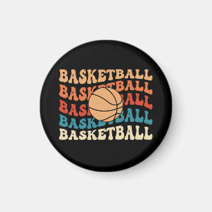 Retro-Basketball-Typografie-Design im Vintage-Stil Magnet
