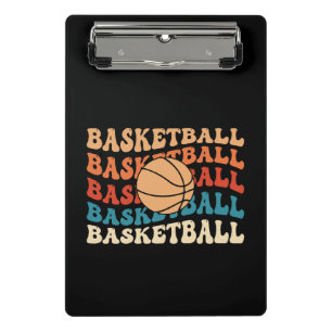 Retro-Basketball-Typografie-Design im Vintage-Stil Mini Klemmbrett
