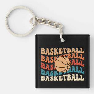 Retro-Basketball-Typografie-Design im Vintage-Stil Schlüsselanhänger