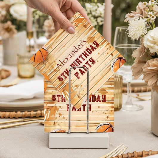 Retro-Basketballplatz-Geburtstag Serviette