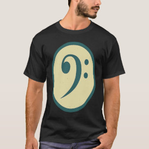 Retro Bass Clef Vintag Music T-Shirt