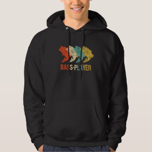 Retro-Bass-Fischerei für Fischer und Fischerei Hoodie