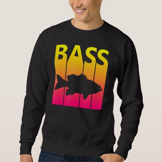 Retro Bass Fishing Sweatshirt (Vorderseite)
