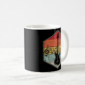 Retro Bass Gitarre Kaffeetasse (VorderseiteRechts)