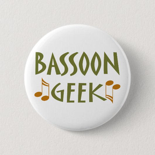 Retro Bassoon-Aussenseiter-Entwurf Button (Vorderseite)