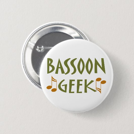 Retro Bassoon-Aussenseiter-Entwurf Button (Vorne & Hinten)