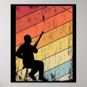 Retro Bassoon Player gibt Jazz Music Bassoon Poster (Vorne)