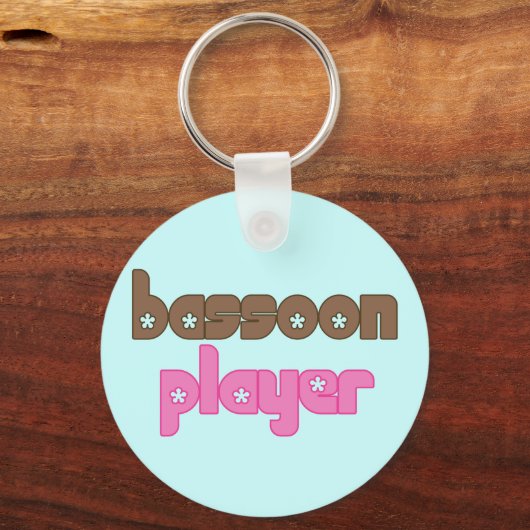 Retro Bassoon Schlüsselanhänger (Vorderseite)