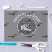 RETRO BAT AND WITCH HALLOWEWEWEEN Tissue Paper Seidenpapier (Handwerk)