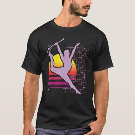 Retro Baton Twirling Majorette Baton Twirler T-Shirt (Vorderseite)