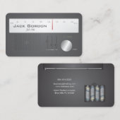 Retro Batterieradio Visitenkarte (Vorne/Hinten)