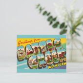 Retro Battle Creek Michigan Greeting Postkarte (Stehend Vorderseite)
