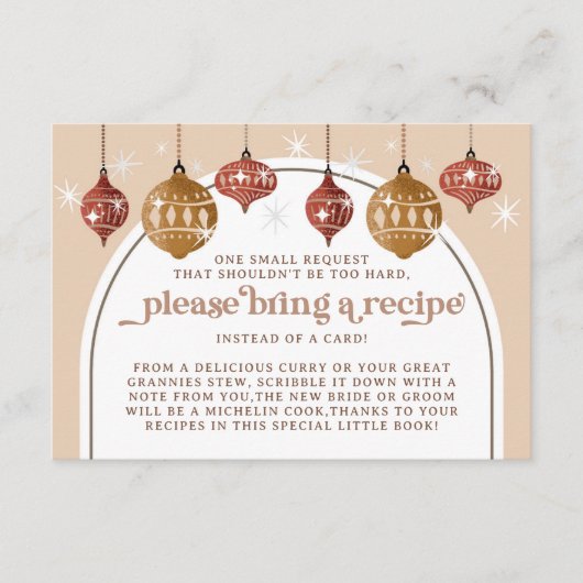 Retro Bauble Ornament Weihnachten Begleitkarte (Vorderseite)