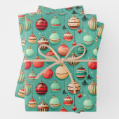 Retro Baubles Christmas Geschenkpapier Set (Beispiel)