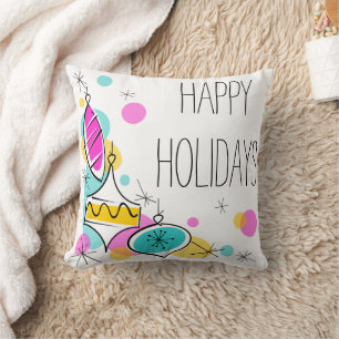 Retro Baubles Corner Holidays Kissen