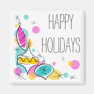 Retro Baubles Corner Holidays Magnete Platz Magnet