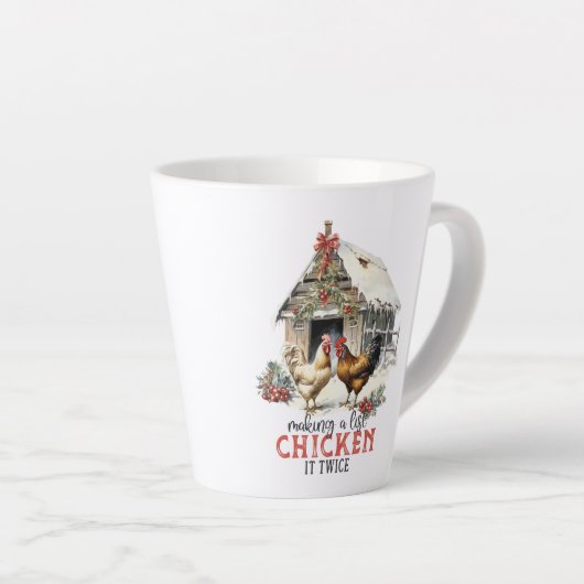 Retro-Bauernhaus, das ein Huhn macht, ist zweimal Milchtasse (Rechte Ecke)