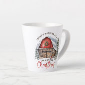 Retro Bauernhaus Weihnachtsstall gemütliche Szene Milchtasse (Rechte Ecke)