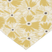 Retro-Bauernhaus-Wildblume großformatig Senf Tischdecke (Schrägansicht)