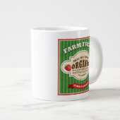 Retro-Bauernhof Frische Plakatgestaltung Jumbo-Tasse (Vorderseite Rechts)