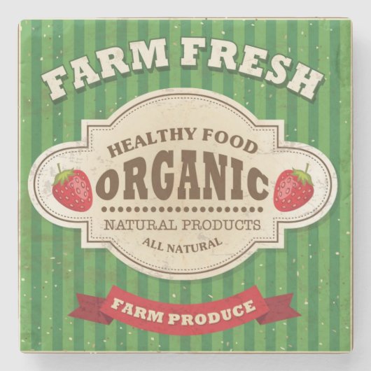 Retro Bauernhof-neuer Plakat-Entwurf Steinuntersetzer (Vorderseite)