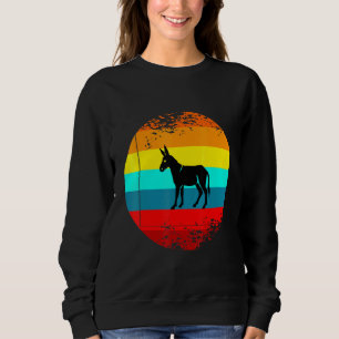 Retro-Bauernhof-Tiergrafik mit einem Vintage-Esel Sweatshirt