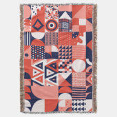 Retro Bauhaus Design, farbenfroh geometrisch. Decke (Vorderseite Vertikal)