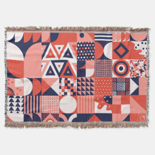 Retro Bauhaus Design, farbenfroh geometrisch. Decke