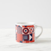 Retro Bauhaus Design, farbenfroh geometrisch. Espressotasse (Rechts)