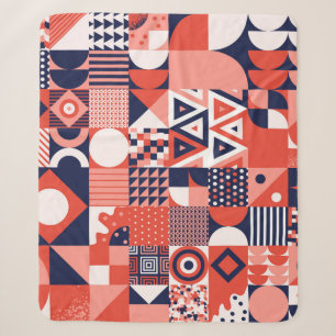 Retro-Bauhaus-Design, farbenfrohe Geometrie. Sherpadecke