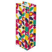 Retro Bauhaus Geschenktüte Für Weinflaschen (Vorderseite Schrägansicht)