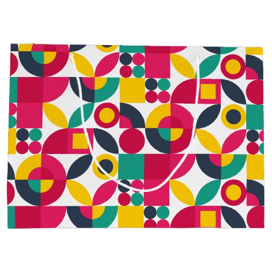 Retro Bauhaus Große Geschenktüte (Rückseite)