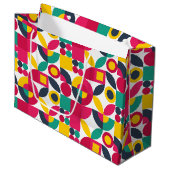 Retro Bauhaus Große Geschenktüte (Vorderseite Schrägansicht)