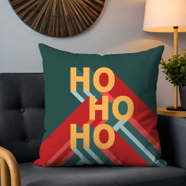 Retro Bauhaus Ho Ho Weihnachten Feiertage Kissen