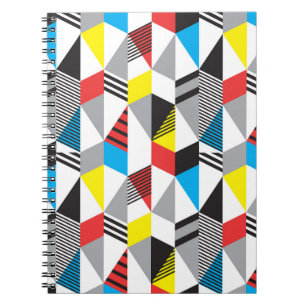 Retro Bauhaus-Stil: Nahtloses Abstract Notizblock