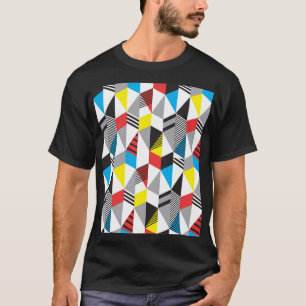Retro-Bauhaus-Stil: Nahtloses Abstract T-Shirt