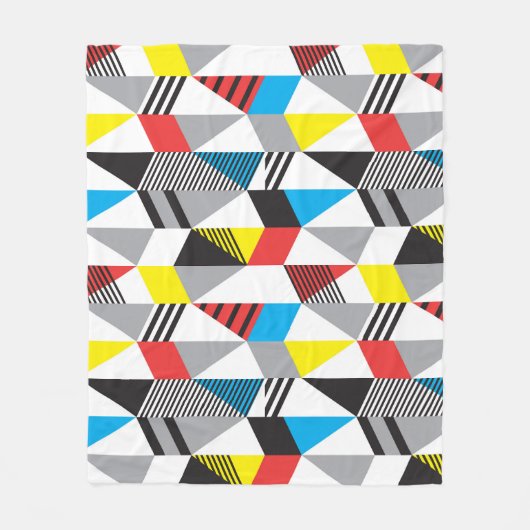 Retro Bauhaus Style: Nahtlos Abstrakt Fleecedecke (Vorderseite)