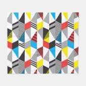 Retro Bauhaus Style: Nahtlos Abstrakt Fleecedecke (Vorderseite (Horizontal))