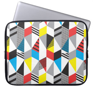 Retro Bauhaus Style: Nahtlos Abstrakt Laptopschutzhülle