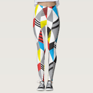 Retro Bauhaus Style: Nahtlos Abstrakt Leggings