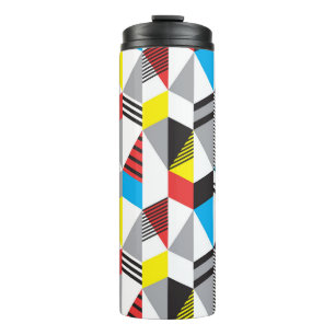 Retro Bauhaus Style: Nahtlos Abstrakt Thermosbecher