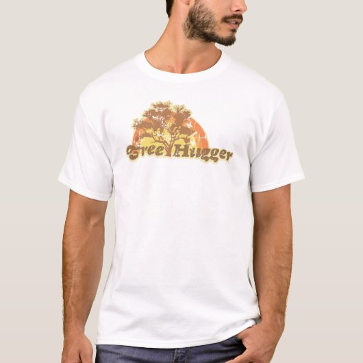 Retro Baum Hugger T-Shirt (Vorderseite)