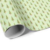Retro Baum-LeinenPackpapier, 30" x 6' Geschenkpapier (Rolleneckpunkt)