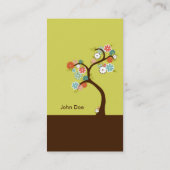 Retro Baum Visitenkarte (Rückseite)