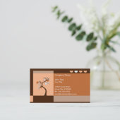 Retro Baum Visitenkarte (Stehend Vorderseite)